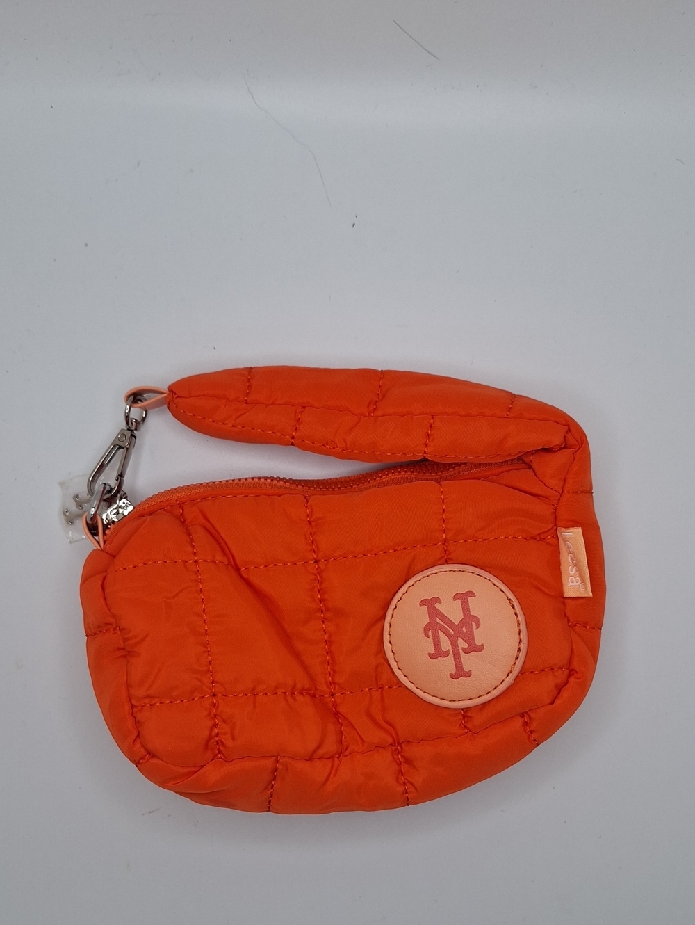 New York METS Orange Quilted Wristlet